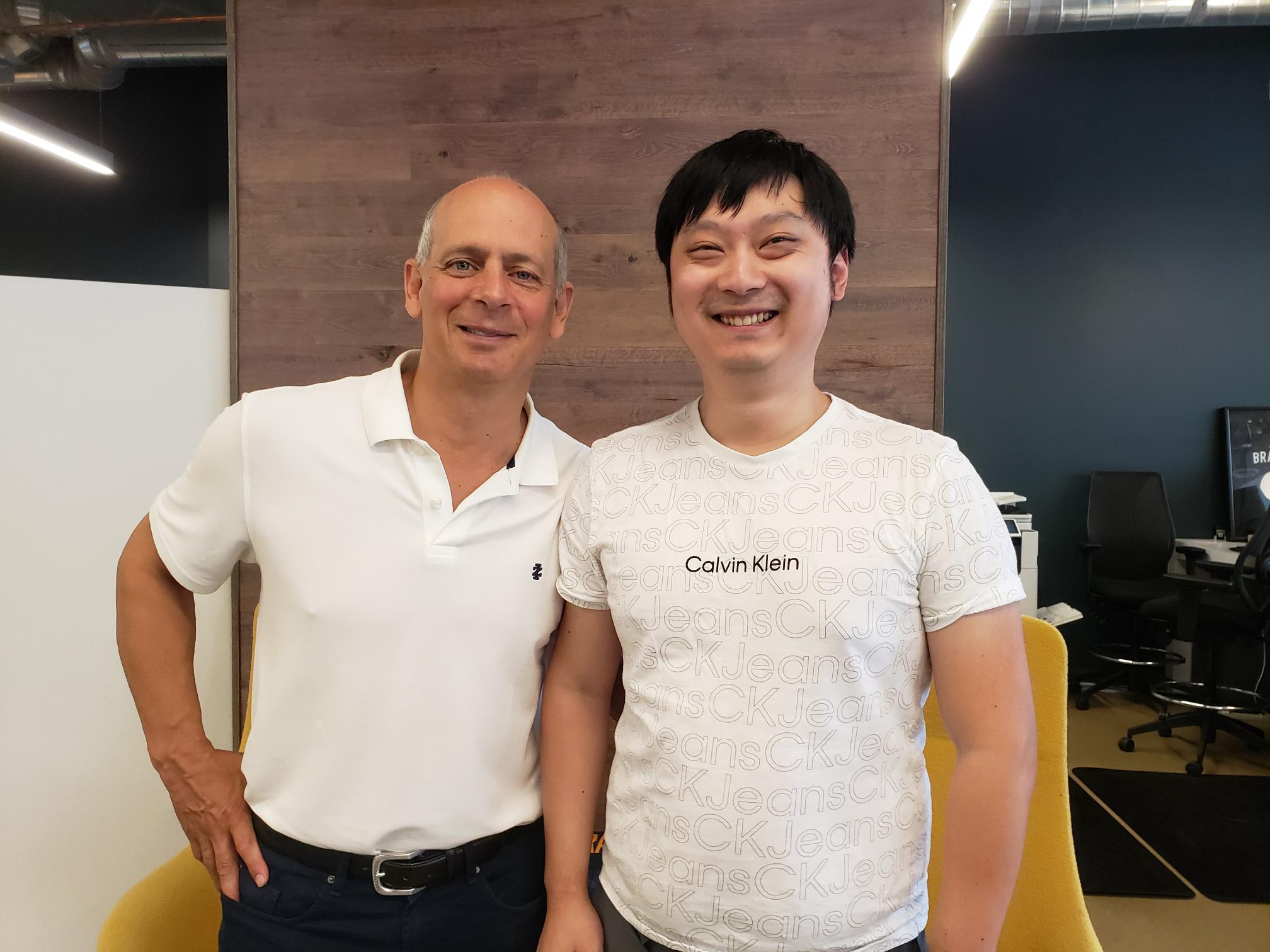 Neptune Nanotech CEO Aaron Guan (right) & Altitude EIR James Sbrolla (left)