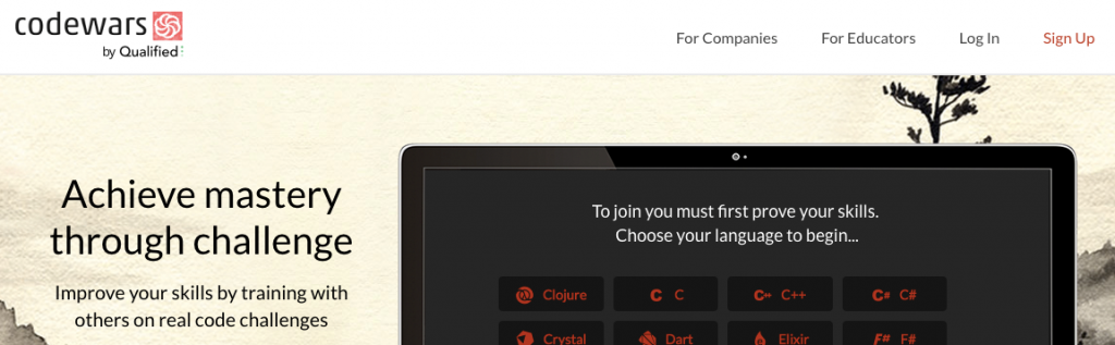 Codewars screenshot - how to build software and code