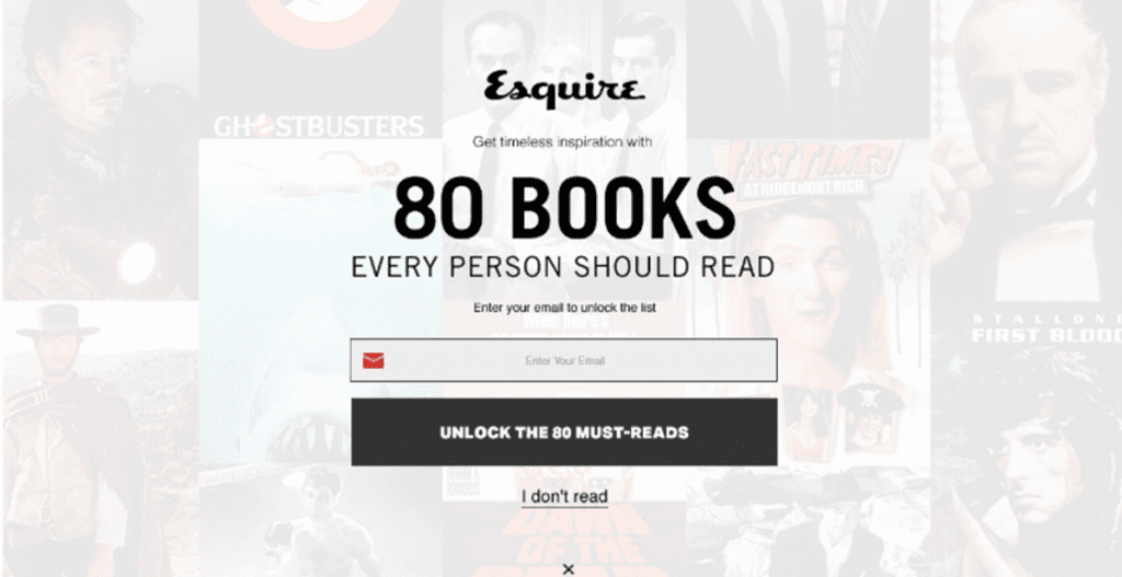 Esquire poor UI example