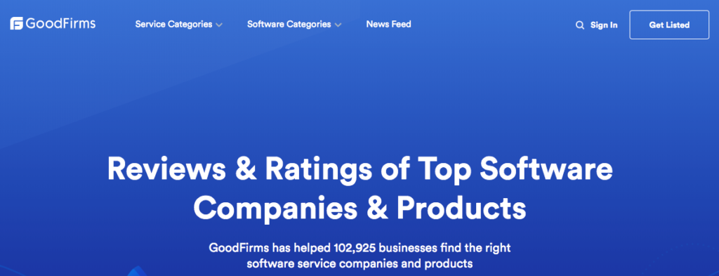 GoodFirms screenshot