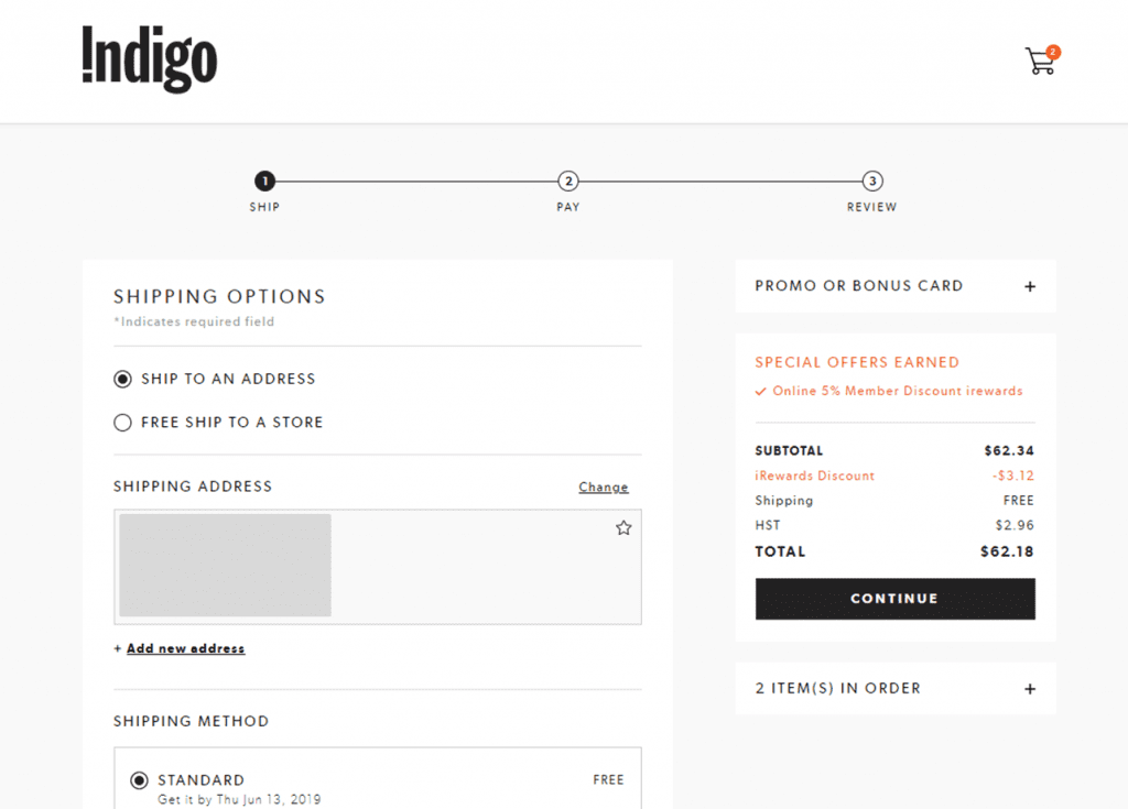 Indigo - example of good user interface design