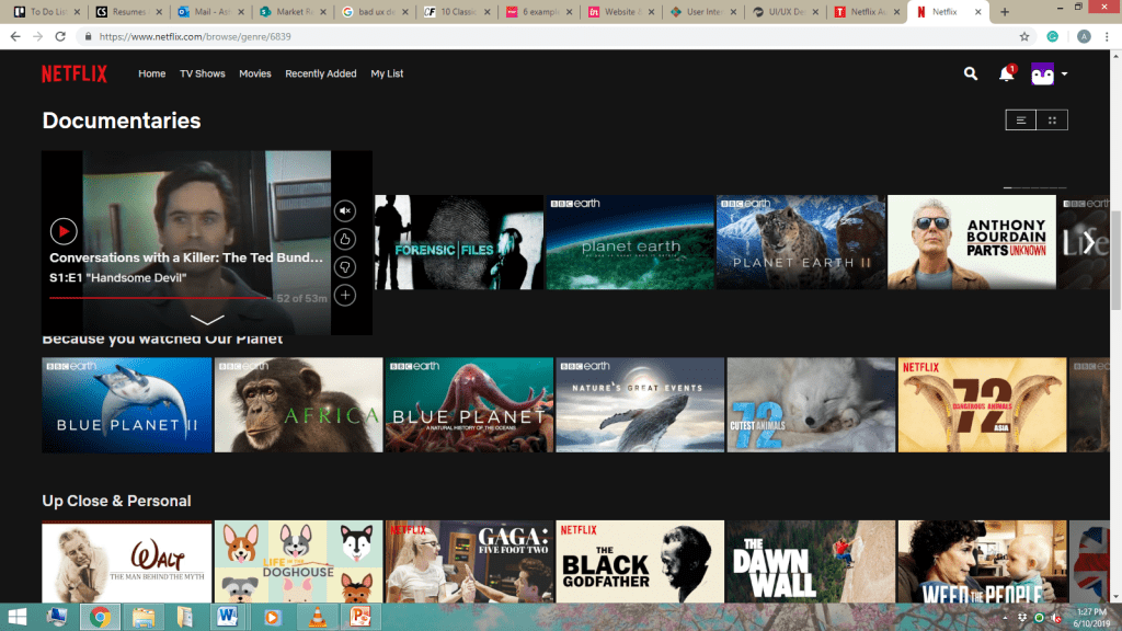 Netflix poor UX example