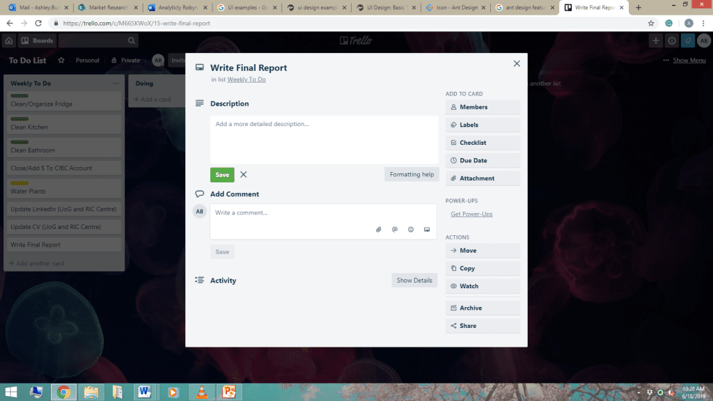 Trello UI design example